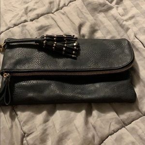 Black clutch bag